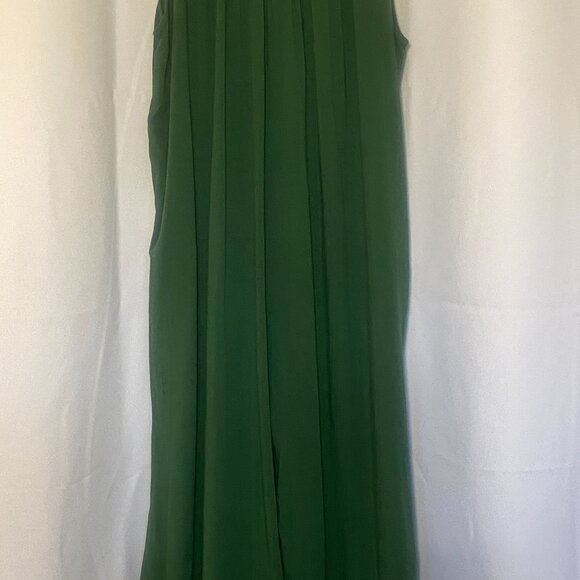 Hunter & Brown Womens Jumpsuit L Romper Wide Leg Green Baggy Pockets Hippie Boho - Picture 3 of 11